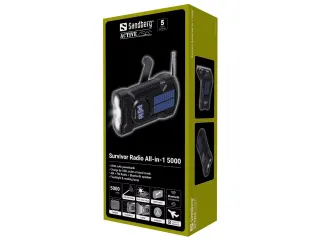 421-03 Survivor Radio AIO Powerbank Lithium Ionen 5.000 mA zwart - 5