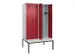 locker met bank,voor scheiding van kleding,HxBxD 2120x1200x815mm,4vak