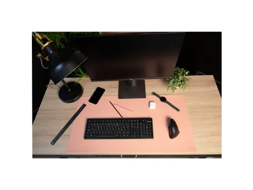 Onderlegger PU 43x90cm nude/grijs