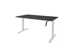 Dextro Slinger Bureau Zit-sta T-poot 180x90 houtprint schaduw 25mm wit