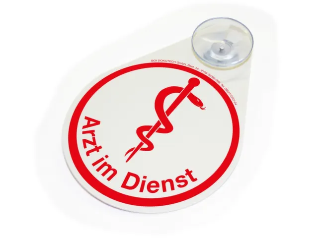 aanwijzingsbord,m. zuignap,v. binnen,"Dienstdoende arts",HxB 110x80mm