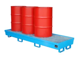 Opvangbak 4x 200l Opvangvol. 233l Blauw 285x 2400x 800mm Rooster