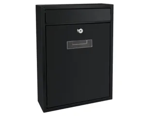 Brievenbus Ibiza Zwart met naamplaatje incl. 2 sleutels 36x26x8cm