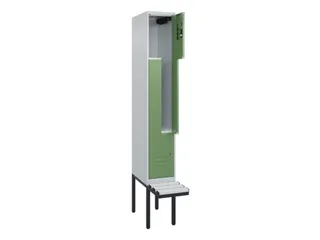 Z-garderobekast,HxBxD 2120x300x815mm,2vak,vak B 300mm,cil.-slot - 2