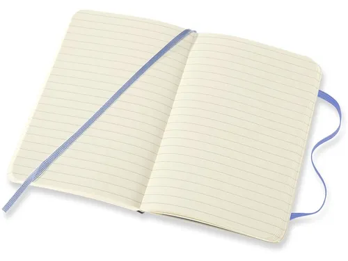 Notitieboek Moleskine pocket 90x140mm lijn soft cover hydrangea blue