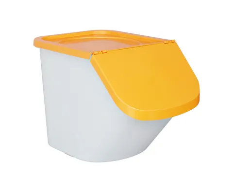 ingrediëntendispenser,HxBxD 450x430x610mm,40l,PP,bak/deksel wit/oranj