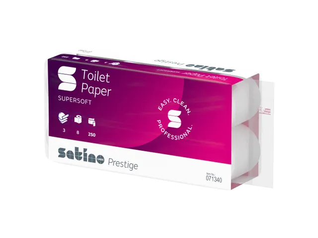 Toiletpapier Satino Prestige 3-laags 250vel wit 071340