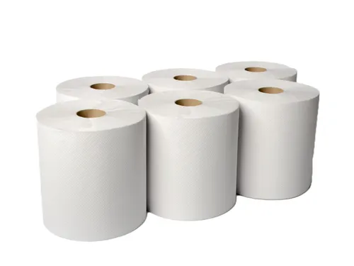 Handdoekrol Wit Midi Coreless cellulose 1-laags 19cmx300m 6 rollen