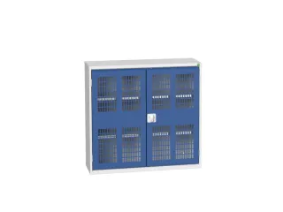 wandkast 1000x1050x350mm 2xStalen bodem sokkel Ral 7035 front Ral 5010 - 1