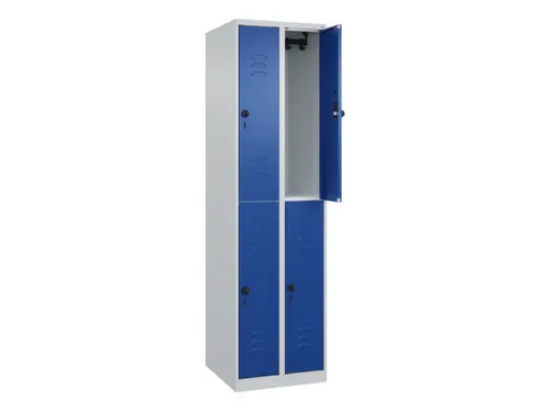 dubbeldekse locker,HxBxD 1850x500x500mm,2x2vak.,vak B 250mm