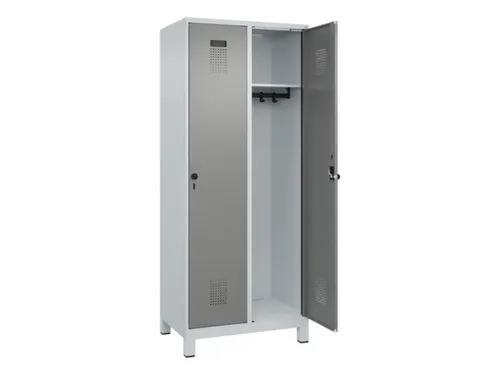 locker,HxBxD 1950x800x500mm,2vak,vak B 400mm,draaigrendel,voeten