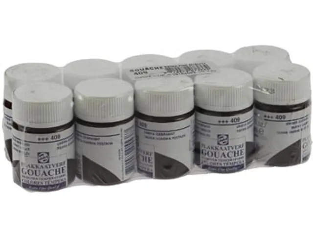 plakkaatverf Extra Fijn flacon van 16 ml, omber gebrand