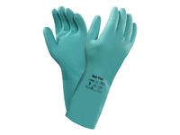 Handschoen Alphatec Solvex 37-675 Groen Nitril Gevlokt Maat 9