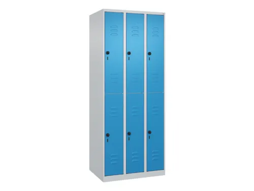 dubbeldekse locker,HxBxD 1850x750x500mm,3x2vak.,vak B 250mm