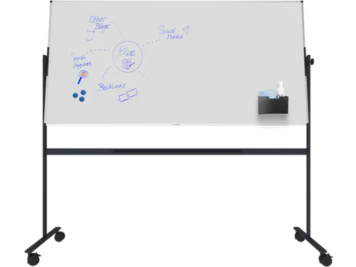 Legamaster UNITE PLUS kantelbaar whiteboard 100x200cm zwart onderstel
