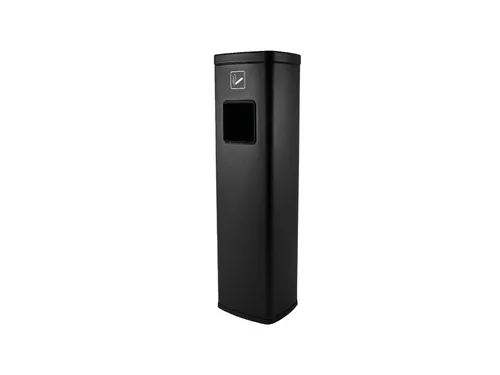 Afvalbak met asbak BRASQ 20 liter AT400 zwart