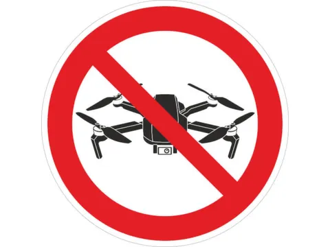 panneau d'interdiction Drones interdits alu gaufré laqué