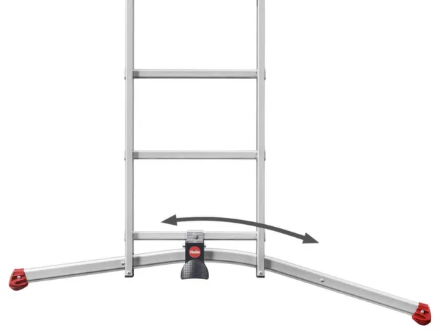 échelle télescopique polyvalente,2x9/1x8 échelons,lisse L 5,62m,alu