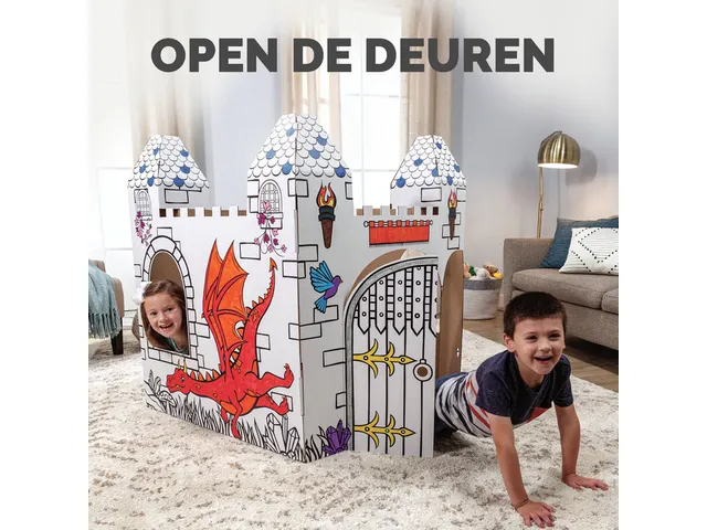 Kartonnen Kasteel XL Bankers Box Play inkleurbaar