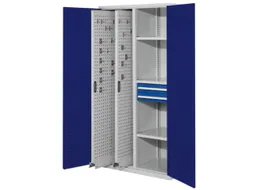 Verticale Uitschuifkast Blauw 1950x1000x600mm 2 Uitschuifb. Legborden