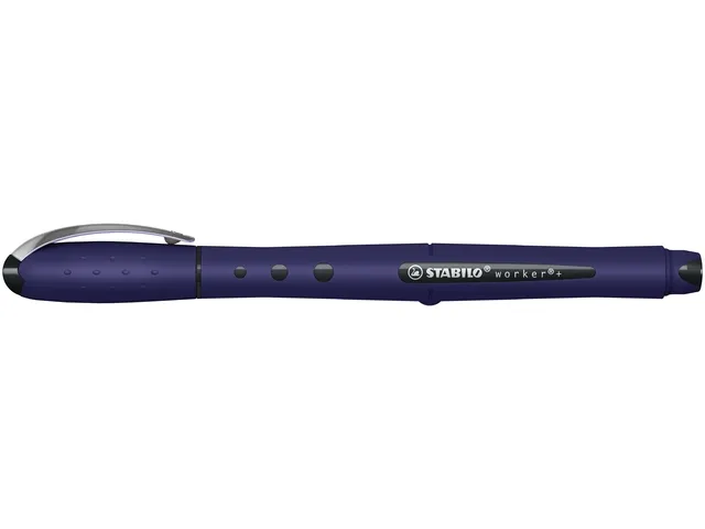 Rollerpen STABILO Worker+ Wildflower Distel Blauw medium