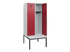 locker met bank,HxBxD 1950x800x815mm,2vak,vak B 400mm,cilinderslot