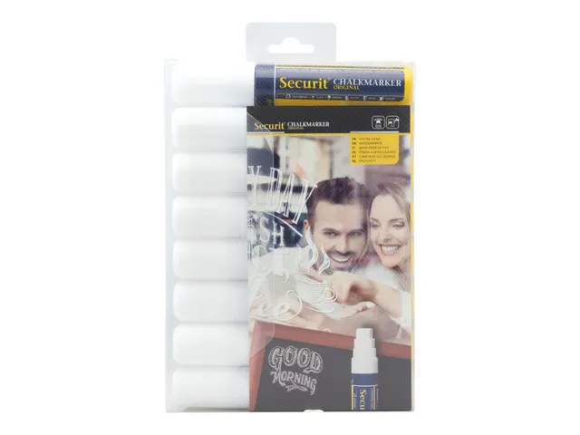 Krijtstift Securit Sma-720 Blokpunt 7-15mm Wit 8 Stuks