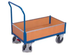 Platformwagen 500kg Laadvlak Lxb 1200x760mm Met Bak Ral 5010 Beuken