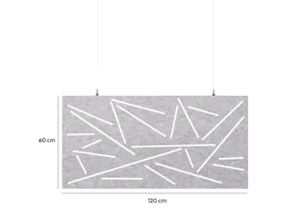 Akoestisch plafondpaneel met patroon uitsnede 60x120cm Lichtgrijs - 2