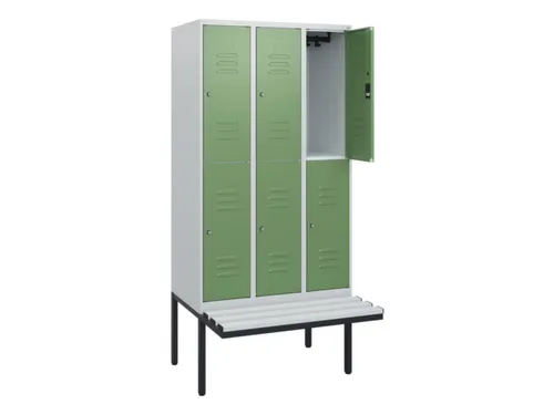Dubbeldekse dekenkist,HxBxD 1950x900x815mm,3x2vak.,vak B 300mm