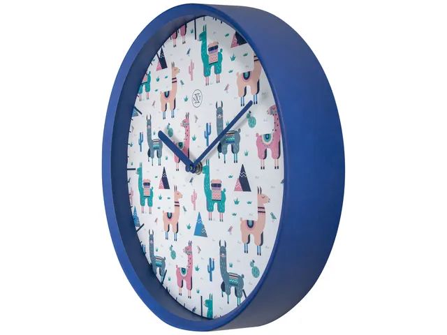 Horloge murale NeXtime 'Alcapa' Ø30cm plastique bleu