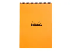 Spiraalblok Rhodia A4 lijn 160 pagina's 80gr oranje