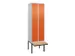 locker voor scheiding van kleding,HxBxD 2120x600x815mm,2vak