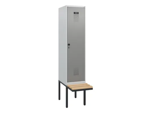 locker met bank,HxBxD 1950x400x815mm,1vak,vak B 400mm,draaigrendel