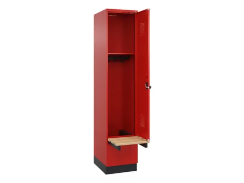 locker met bank,HxBxD 1950x400x815mm,1vak,vak B 400mm,draaigrendel