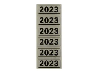 Rugetiket Elba 2023 57x25mm grijs - 1