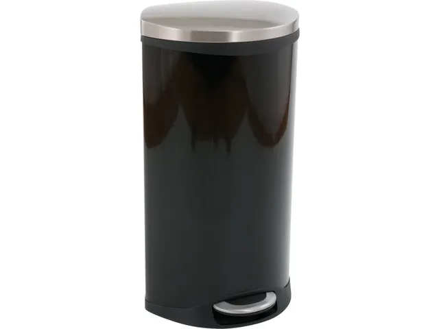 Pedaalemmer Shell Bin 30 Liter Zwart