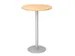 statafel,HxØ 1116x800mm,rond,schotelvoet chroom,ronde buis,blad eiken