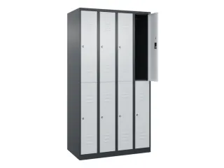 dubbeldekse locker,HxBxD 1850x1000x500mm,4x2vak.,vak B 250mm,cil.-slot - 2