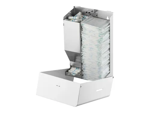 MediQo-line Maandverband- & tampondispenser klein RVS wit MQSTB P