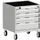ladekast verrijdbaar 780x650x650mm 4laden romp RAL7035 front RAL7035