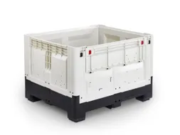 Palletbox,HxLxB 800x1200x1000mm,720l,PE,zwart/ivoorkleurig