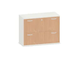 Hangmappenkast 770X1000X430Mm 2Hangmappenframes Wit+ Beuken