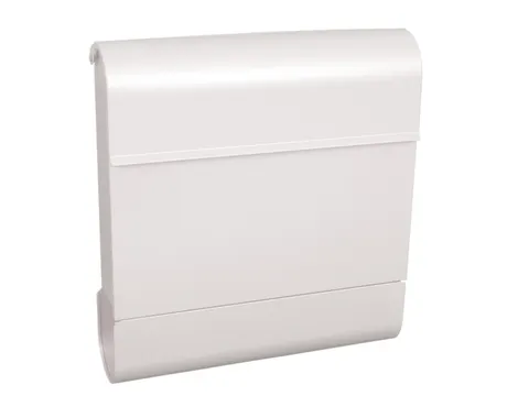 muurbrievenbus,staal,wit,HxBxD 410x372x118mm,inworp boven,uitname voor