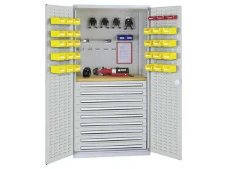 kast met sleufplaat,HxBxD 1950x1000x600mm,9lade(n),RAL5010 - 1