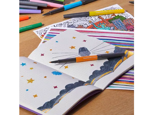 Fineliner Paper Mate Flair Metallic medium blister à 6 stuks