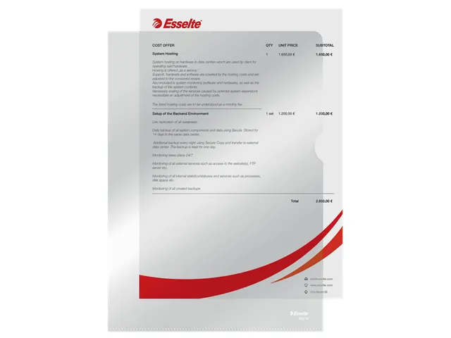 L-map Esselte Standaard A4 Pp Transparant 0.11mm