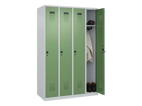 locker,HxBxD 1850x1200x500mm,4vak,vak B 300mm,draaigrendel