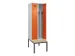locker met bank,voor scheiding van kleding,HxBxD 2120x600x815mm,2vak