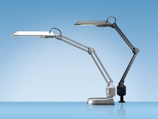 Bureaulamp Hansa met spaarlamp Ecostar zwart